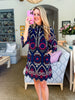 Deco Darling Embroidered Mini Dress