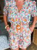 Romantic Walks Belted Romper