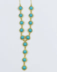 Turquoise Cascade Gold Necklace