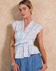 Sugar Petal Eyelet Peplum Top