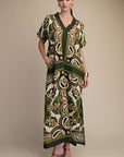 The Marbella Paisley Maxi Dress-Olive