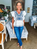 Greek Isle Embroidered Top