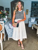 Stay Sweet Midi Dress-Ecru