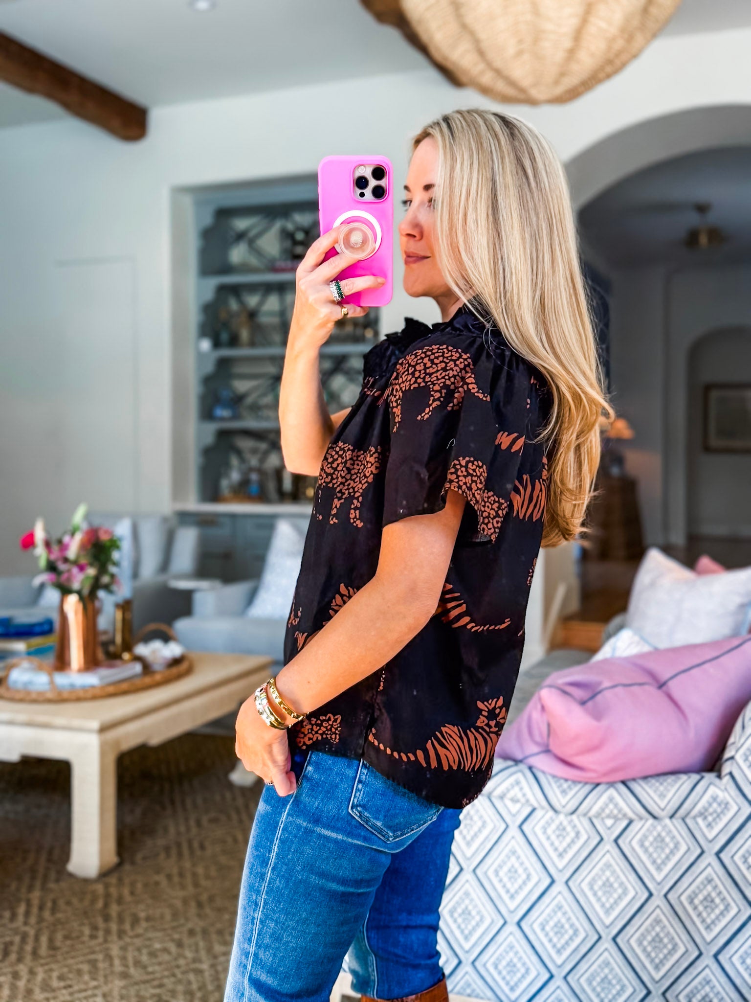 PREORDER: Zenzi Jungle Smocked Top