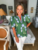 Tour The Town Floral Top-Green