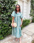 Sunkissed Glow Midi Dress- Dusty Mint/Cream