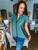 Fashion Flair Detailed Top- Teal