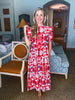 Villa Charm Floral Midi Dress