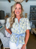 Southern Charm Floral Peplum Top
