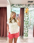 Garden Grace Linen Top
