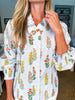 Cheery Meadows Floral Top-Light Blue