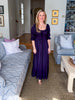 Pinot Sipping Maxi Dress-Navy