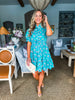 Strolling Through Floral Dress-Green