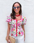 Garden Romance Peplum Top