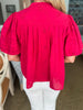 Tilly Eyelet Top-Red
