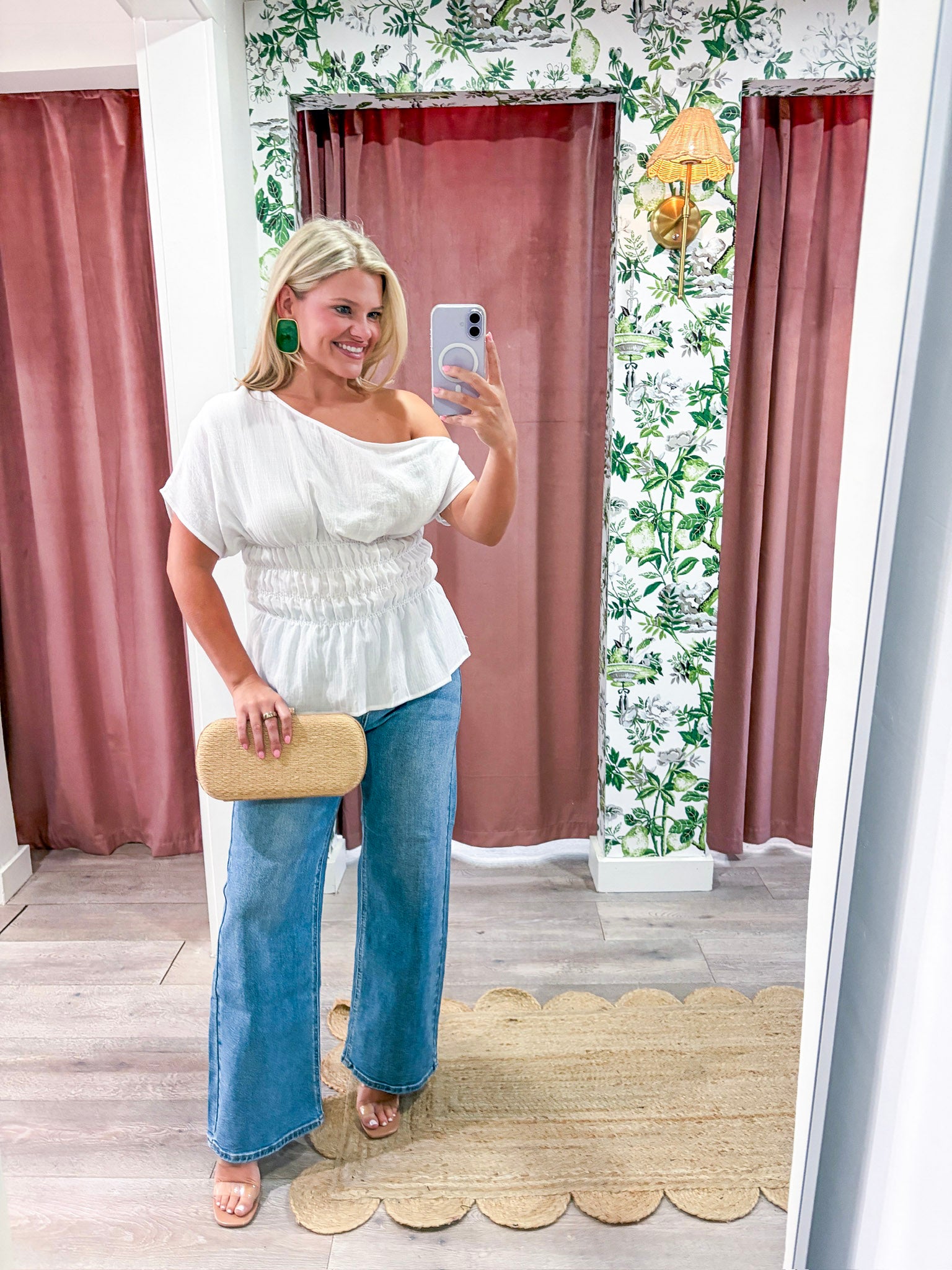 Selena One Shoulder Smocked Top