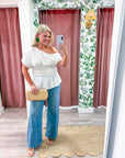 Selena One Shoulder Smocked Top