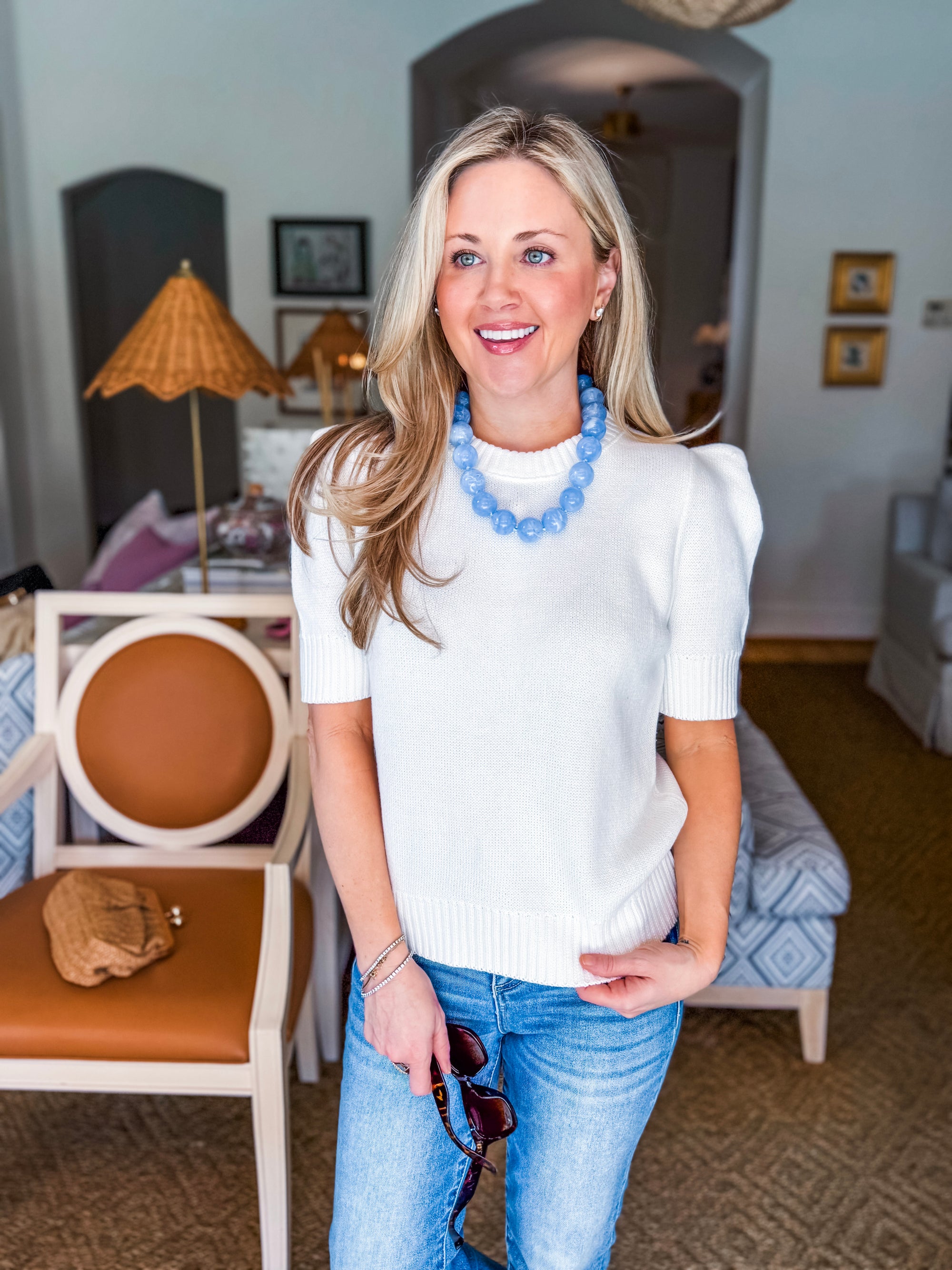 Weekend Time Knit Top-Ivory