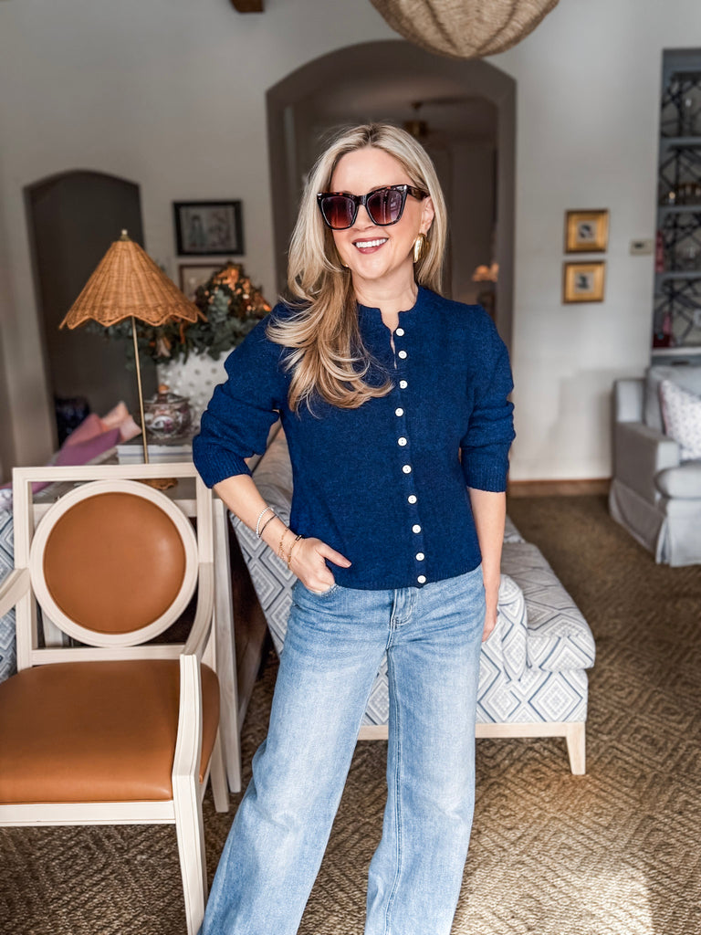 Cozy Nights Cardigan-Midnight Navy