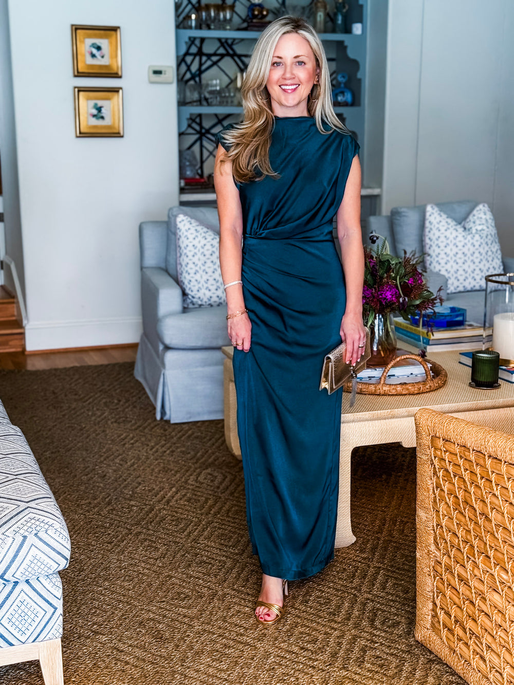 Turning Heads Maxi Dress- Green