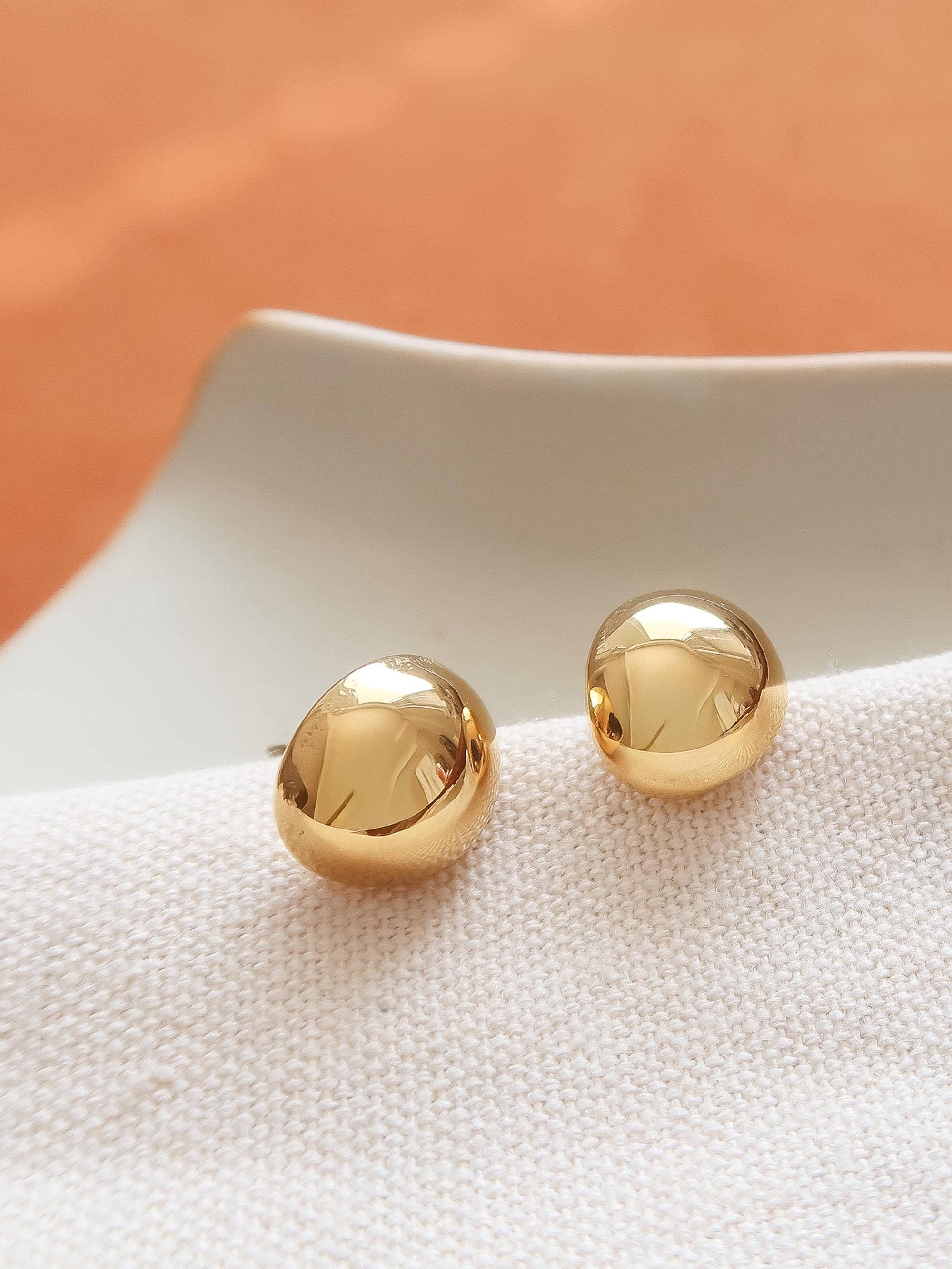 Gold Dome Earrings