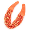 PREORDER: Chunky Beaded Necklace- Orange