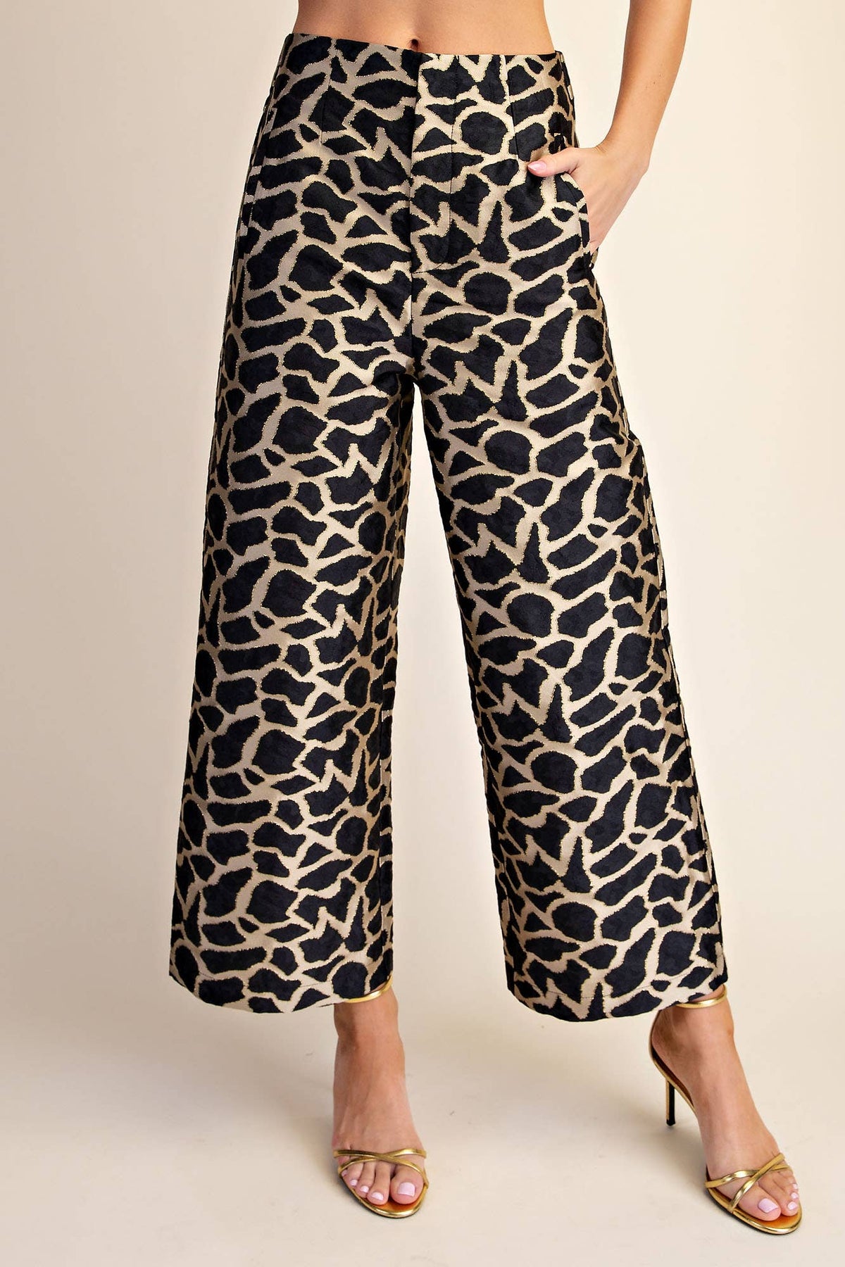 Giuliana Jacquard High Waist Pants