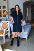 Dynamic Details Jacquard Mini Dress-Black