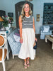 Stay Sweet Midi Dress-Ecru
