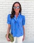 Floral Ease Puff Sleeve Top