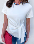 Easy On Me Knot Top-Off White