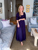 Pinot Sipping Maxi Dress-Navy