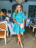 Strolling Through Floral Dress-Green