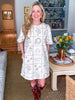 Western Girl Embroidered Mini Dress