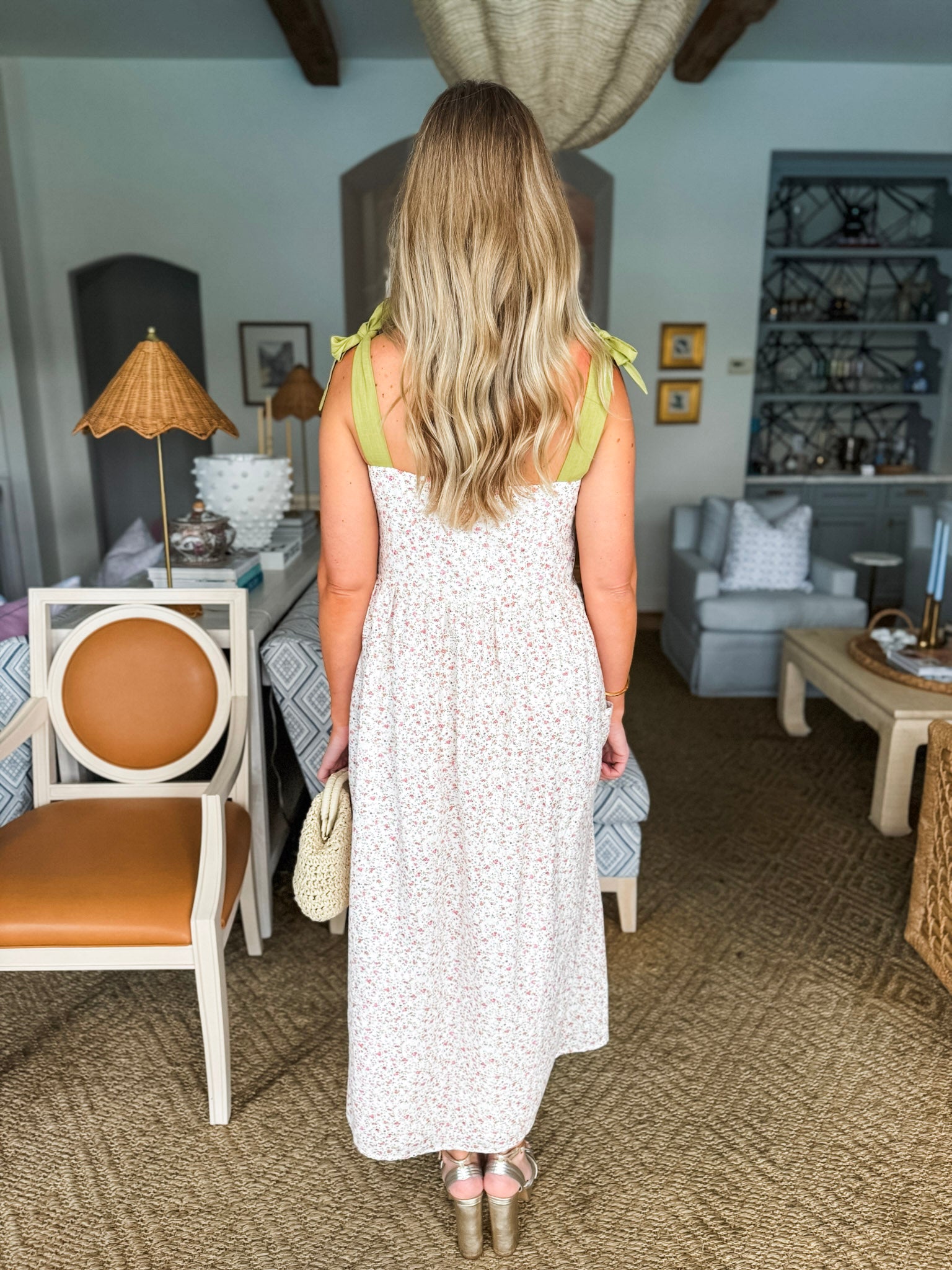 Venetian Garden Floral Midi Dress