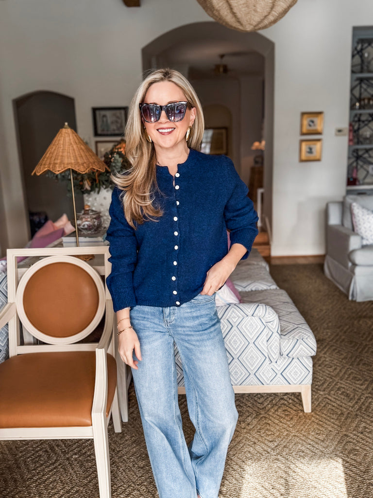 Cozy Nights Cardigan-Midnight Navy