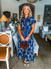 Botanical Moment Pattern Midi Dress