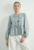 Modern Moment Bow Top- Denim Stripe