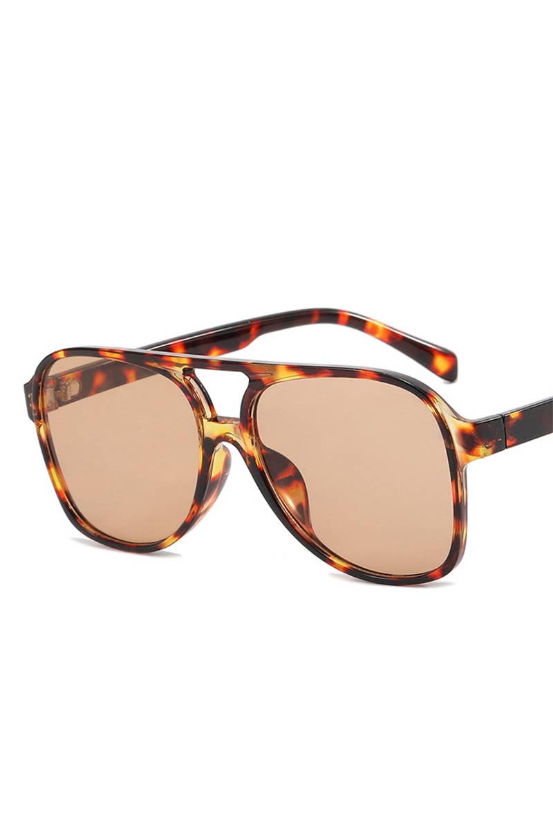 Vintage Aviator Sunglasses-Leopard