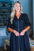 In the Moment Eyelet Midi Dress-Black