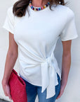 Easy On Me Knot Top-Off White