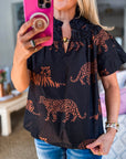 PREORDER: Zenzi Jungle Smocked Top