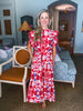 Villa Charm Floral Midi Dress