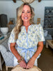 Southern Charm Floral Peplum Top