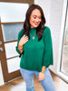 Solid Staple Knit Top- Hunter Green