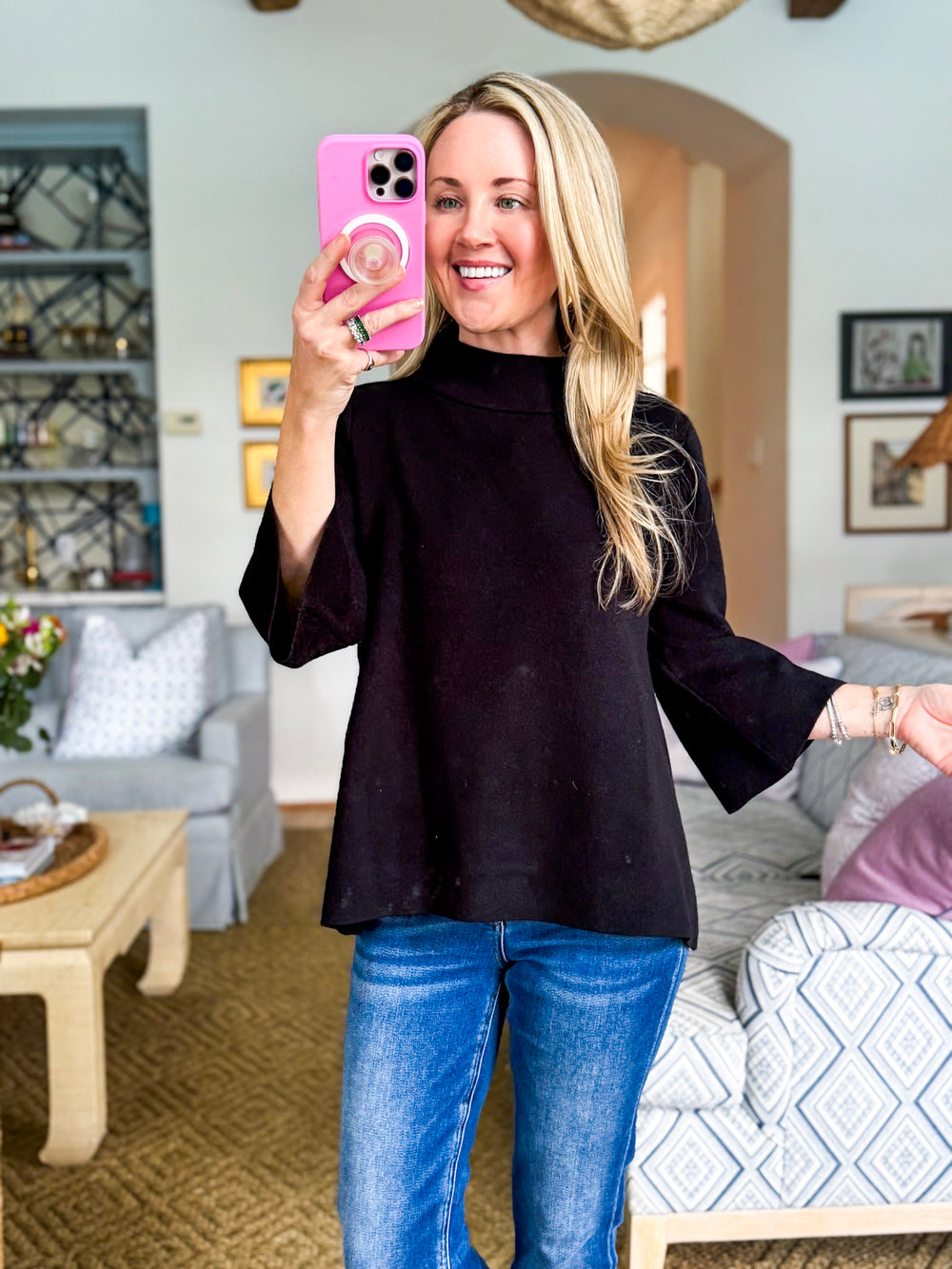 Sweet and Soft Pull Over Sweater-Black