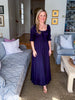 Pinot Sipping Maxi Dress-Navy