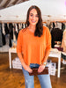 Nicest Knit Sweater Top- Orange