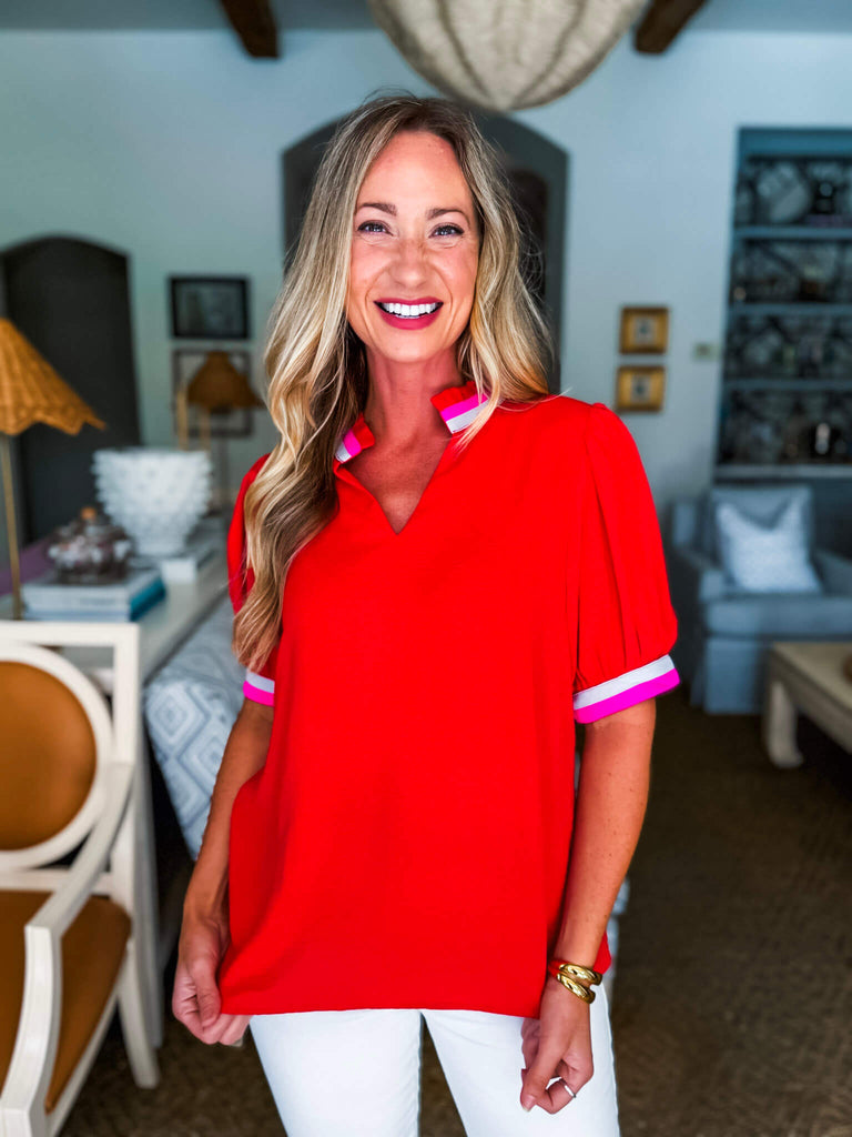 Summer Chill Top-Tomato Red