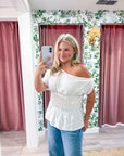 Selena One Shoulder Smocked Top